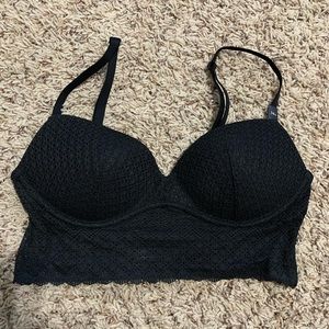 NWT VS 34A black lace Body by Victoria padded bra